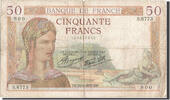 France 50 Francs Billet, 50 F 1934-1940 ''Cérès'', 1937-08-26 -