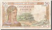 France 50 Francs Billet, 50 F 1934-1940 ''Cérès'', 1937-01-28 -