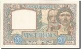France 20 Francs Billet, 20 F 1939-1942 ''Science et Travail'' -