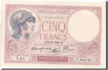 France 5 Francs Billet, 5 F 1917-1940 ''Violet'', 1939-10-05 -