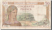 France 50 Francs Billet, 50 F 1934-1940 ''Cérès'', 1935-02-28 -