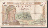 France 50 Francs Billet, 50 F 1934-1940 ''Cérès'', 1936-02-27 -