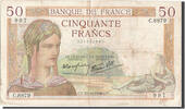 France 50 Francs Billet, 50 F 1934-1940 ''Cérès'', 1938-10-27 -