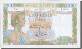 France 500 Francs Billet, 500 F 1940-1944 ''La Paix'', 1941-01-09 -