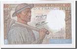 France 10 Francs Billet, 10 F 1941-1949 ''Mineur'', 1943-09-09 -