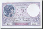France 5 Francs Billet, 5 F 1917-1940 ''Violet'', 1918-01-08 -