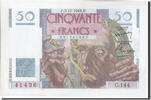 France 50 Francs Billet, 50 F 1946-1951 ''Le Verrier'', 1949-11-03 -