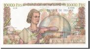 France 10,000 Francs Billet, 10 000 F 1945-1956 ''Génie Français'' -