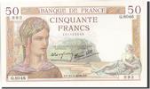 France 50 Francs Billet, 50 F 1934-1940 ''Cérès'', 1938-03-31 -