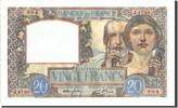 France 20 Francs Billet, 20 F 1939-1942 ''Science et Travail'' -