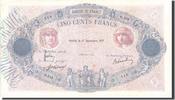 France 500 Francs Billet, 500 F 1888-1940 ''Bleu et Rose'', 1917-09-17 -