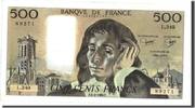France 500 Francs Billet, 500 F 1968-1993 ''Pascal'', 1986-02-06 -