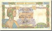 France 500 Francs Billet, 500 F 1940-1944 ''La Paix'', 1940-10-31 -