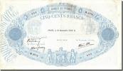 France 500 Francs Billet, 500 F 1888-1940 ''Bleu et Rose'', 1939-11-16 -