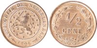 Netherlands 1/2 Cent 1894 Monnaie, Wilhelmina I, Bronze, KM:109.2 SS+ 24,95 EUR  + 4,95 EUR frais d'envoi