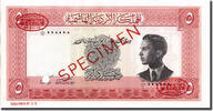 Jordanie 5 Dinars Billet, Jordan, 1952, Specimen TDLR, KM:7s -