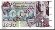 Suisse 1000 Franken Billet, Specimen TDLR, KM:52s -