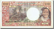 Tahiti 1000 Francs Billet, Undated (1985), KM:27d -