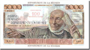 La Réunion 100 Nouveaux Francs on 5000 Francs Réunion, Undated (1967-71), KM:56b -