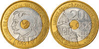 France 20 Francs Monnaie, Pierre de Coubertin, Tri-Metallic -