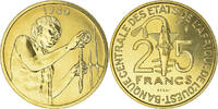 Communauté économique des États de l'Afrique de l' 25 Francs Monnaie, West African States, Paris, ESSAI -