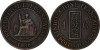 Indochine française Cent Paris, Bronze, KM:1 -