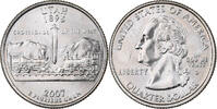 États-Unis Quarter U.S. Mint, Cupronickel plaqué cuivre, KM:400 -
