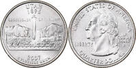 États-Unis Quarter U.S. Mint, Cupronickel plaqué cuivre, KM:400 -