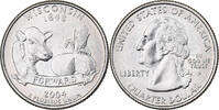 États-Unis Quarter U.S. Mint, Cupronickel plaqué cuivre, KM:359 -
