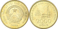 Viêt Nam 2000 Dông Viet Nam, SOCIALIST REPUBLIC, Vantaa, Brass plated steel -