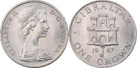 Gibraltar Crown Elizabeth II, Cupro-nickel, KM:4 -