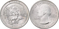 États-Unis Quarter U.S. Mint, Cupronickel plaqué cuivre, KM:496 -