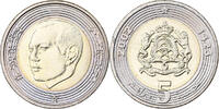 Maroc 5 Dirhams Mohammed VI, Bimétallique, KM:109 -