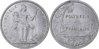 Polynésie française 2 Francs Paris, Aluminium, KM:10 -
