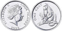 Îles Cook Cent Elizabeth II, Franklin Mint, Aluminium, KM:423 -