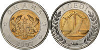 Ghana Cedi Bimétallique, KM:42 -
