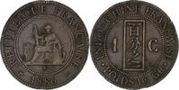 Indochine française Cent Paris, Bronze, KM:1 -
