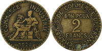 France 2 Francs Chambre de commerce, Paris, Bronze-Aluminium -