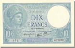 France 10 Francs Billet, 10 F 1916-1942 ''Minerve'', 1939-08-17 -