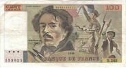 France 100 Francs Delacroix, B.202, Fayette:69bis.3c1, KM:154f -