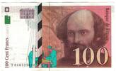 France 100 Francs Cézanne, T048523622, Fayette:74.2, KM:158a -