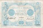 France 5 Francs Bleu, 1916-09-18, V.2093 -