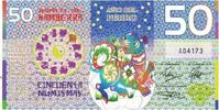 Australie Billet Touristique Billet, 50 dollars ,Colorful Plastic -