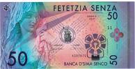 Italie Tourist Banknote Billet, 50 SENZA -