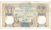 France 1000 Francs Cérès et Mercure, Q.9493 920, Fayette:38.46, KM:90c -