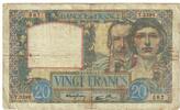 France 20 Francs Science et Travail, T.3396, Fayette:12.13, KM:92b -