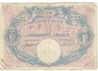 France 50 Francs Bleu et Rose, P.7012 603, Fayette:14.29, KM:64e -