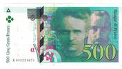 France 500 Francs Pierre et Marie Curie, K 039234679, Fayette:76.4 -