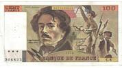 France 100 Francs Delacroix, C.8206823, Fayette:69.01e, KM:154a -