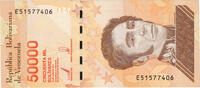 Venezuela 50,000 Bolívares Billet, 2019-01-22 -